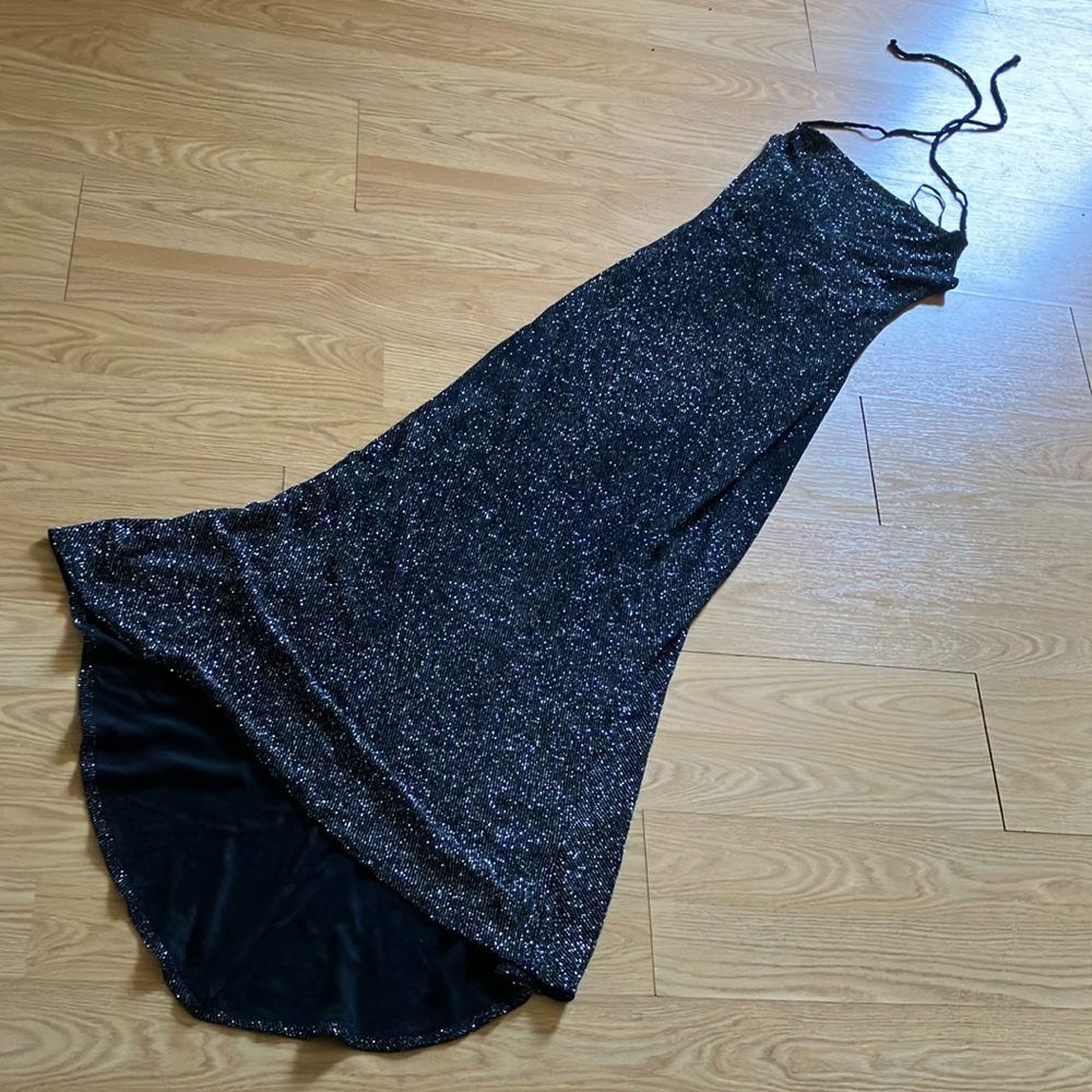 Jump Black Glitter Prom Dress